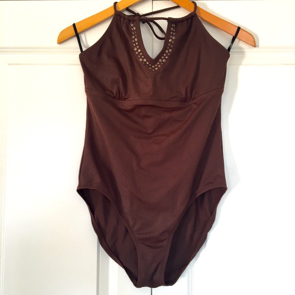 Merona Brown One Piece Swimsuit